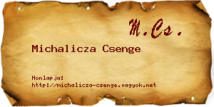 Michalicza Csenge névjegykártya